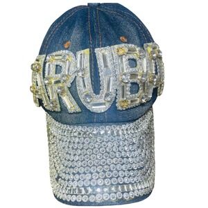 Aruba Rhinestone Embellished Denim Baseball‎ Cap Hat